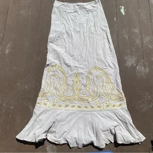Anthropologie Floreat Embroidered Maxi Skirt thumbnail 1