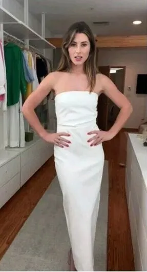 ZARA Woman Oyster White Strapless Midi Dress Sleek Minimalist Chic Size Small thumbnail 1