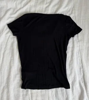 Black round/square neck short sleeve thumbnail 3