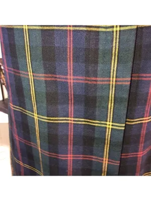 Vintage plaid midi skirt wool high waist USA preppy academia patchwork Heritage thumbnail 4