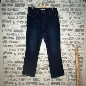 Levis | women dark wash 505 straight denim jeans thumbnail 7