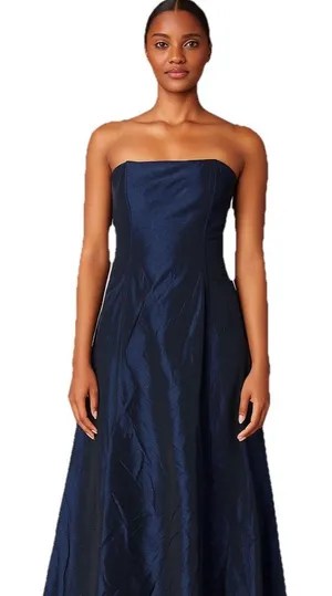 Jessica McClintock for Gunne Sax Blue Glitter Strapless Formal Dress Size 3 thumbnail 1