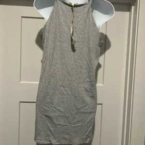 NWT Easel Gray Lace-Up Tunic top sz L thumbnail 2