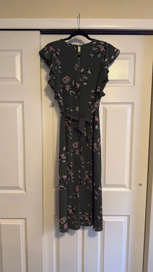 June and Hudson Green floral dress thumbnail 3