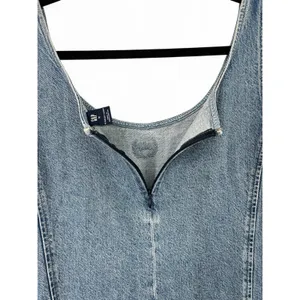 VINTAGE GAP 1990's 90's | M | Dress Jean Embossed UltraSoft Denim Mini Dress thumbnail 7