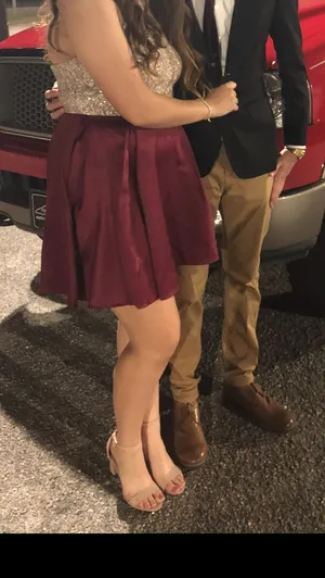 Xtraordinary Maroon Mini Homecoming Dress thumbnail 6