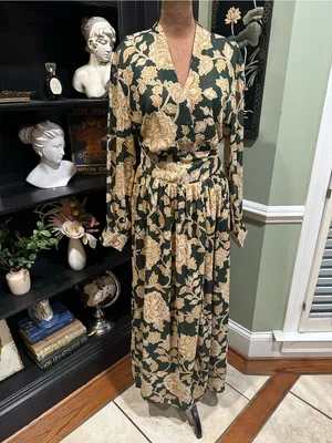 Dress Forum Floral Baroque V‑Neck Maxi Dress – Size Large (NWT) thumbnail 2