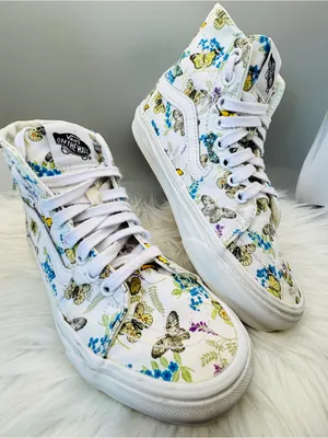 Vans Sk8-Hi Butterfly Floral High Top Sneakers Women’s 6.5 / Men’s 5 thumbnail 3