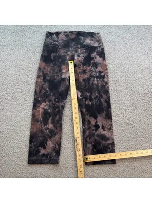 Lululemon Wunder Under Crop Leggings Women’s 6 S Brown Black Tie Dye 28 Waist thumbnail 4