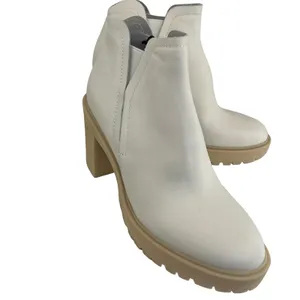 Dolce Vita Women’s Ankle Boots Lug Sole Block Heel‎ Chunky Faux Leather Cream 11 thumbnail 6
