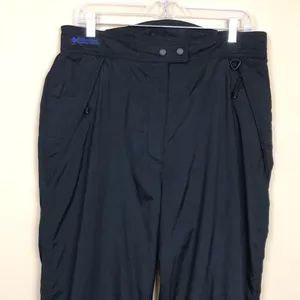 VTG Columbia Women’s Black Nylon Multi-Pocket Adjustable Waist Snow Winter Pants thumbnail 2