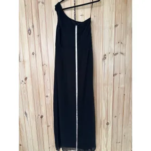 NWT Lulus Black One Shoulder Chiffon Maxi Dress Bridesmaid Wedding Party Sz XL thumbnail 5