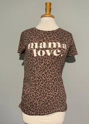 A Glow Maternity Animal Print Mama Love Tshirt thumbnail 2