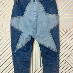 Revice Venus Crop Star Jeans in‎ Stargazer Medium Wash Blue Size 26 thumbnail 10