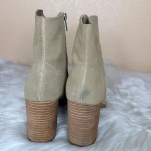 Steve Madden Cate Sand Suede Block Heel Pointed Toe Pull On Ankle Boots Size 8 thumbnail 6