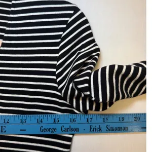Express Womens Black White Striped V-Neck Long Sleeve Bodycon Midi Dress Medium‎ thumbnail 8