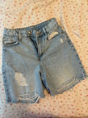 H&M Denim Shorts High-Waisted Light thumbnail 1