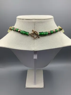 Handmade Beach Style Y2K Vintage Green Seastar Glass Beaded Necklace thumbnail 5