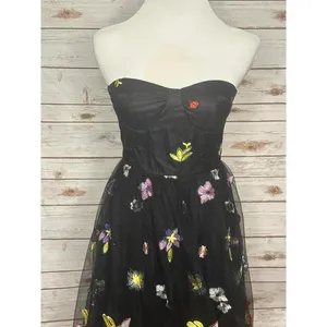 Lilly's Kloset multicolored whimisgoth floral strapless maxi dress Size Small thumbnail 2
