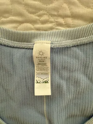 Aerie OFFLINE cropped blue top thumbnail 2