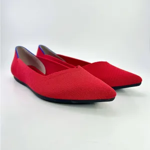 Rothy's The Point Red Knit Pointed Toe Ballet Flats Women's 10 Comfort Slip-On thumbnail 3