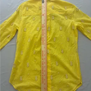 Anthropologie Maeve Yellow Embroidered Shirt‎ thumbnail 8