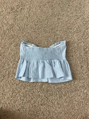 Strapless Crop Top Shein thumbnail 2