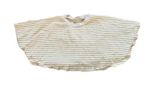 ZARA Women Striped Crop Sleeve Top‎ Yellow White Size S thumbnail 1