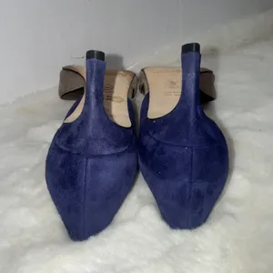 Via Spiga Two-Toned D'Orsay Genuine Leather Blue Taupe Suede Designer Pumps 8.5 thumbnail 9
