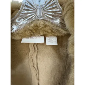 Chico’s | S | Shearling Jacket Faux Suede Faux Fur Camel Coat Moto Women's 4 thumbnail 4