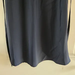 Brandy Melville Navy Slip Dress Spaghetti Strap Back Tie Womens S Cottage Silky thumbnail 7