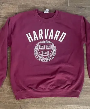 IvySport Harvard Maroon & White Crewneck Sweatshirt, Size Medium thumbnail 1