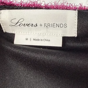 Lovers + Friends Gerona Glitter Eyelash Knit Sweater in Magenta Size‎ Medium thumbnail 5