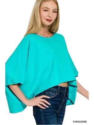 Zenana Premium Cotton Oversized Round Neck Box T-Shirt Size OS NIB thumbnail 1
