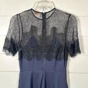 NEW Foxiedox Nixie Lace Wide Leg Illusion Neck Jumpsuit, NWT, Size XS, MSRP $189 thumbnail 11