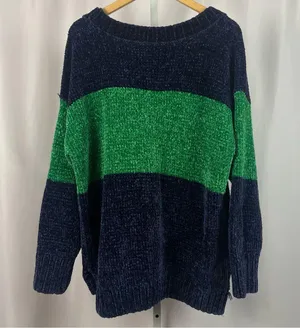 Offline by aerie Large Colorblock Crewneck Chenille Sweater Chunky Knit thumbnail 4
