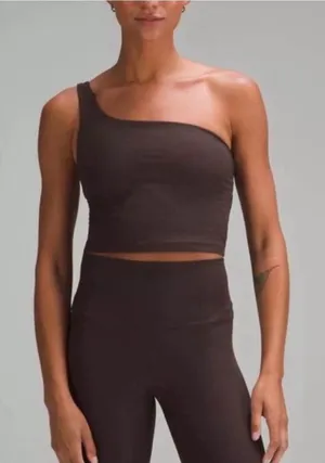 Lululemon Brown Ribbed Asymmetrical Align Tank thumbnail 1