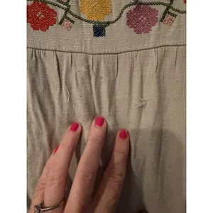Orange Creek Floral Embroidered Tiered‎ Midi Dress Beige Boho Small ID82089 thumbnail 3