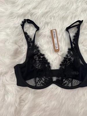 Skims Femme Lace Plunge Bra Onyx Size 34C thumbnail 3