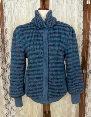 Super Cute Vintage 1980s Outer Scene Quilted Sweater Coat thumbnail 1