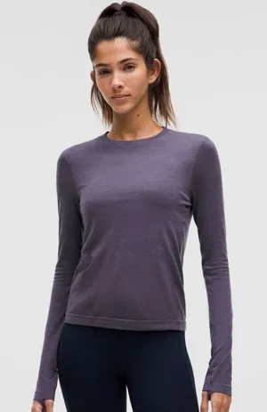 Lululemon Swiftly Wool Long-Sleeve Shirt *Waist Length Nightfall / Nightfall thumbnail 1