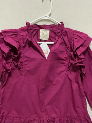 Fantastic Fawn Ruffle Tiered Mini Dress - Magenta thumbnail 4