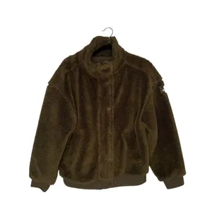 Alo Yoga Varsity Sherpa Teddy Fleece Jacket Womens Medium Olive Green‎ Bomber thumbnail 3