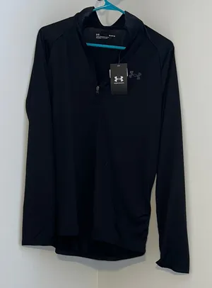 Under Armour Midnight Black Quarter Zip Top thumbnail 1