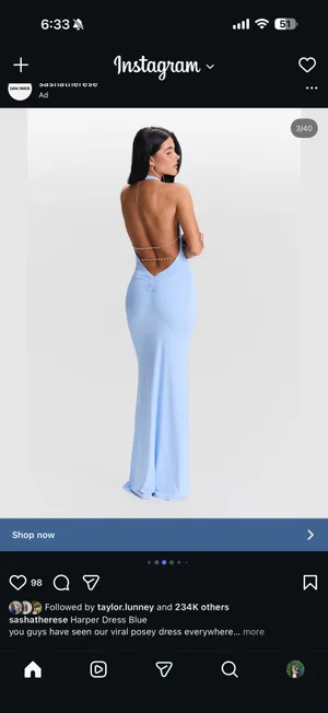 Sasha Therese Open Back Pearl Beaded Maxi Dress thumbnail 4