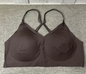 Members Mark Adjustable Padded Bralette XXL Deep Chocolate Brown Nylon Spandex thumbnail 1
