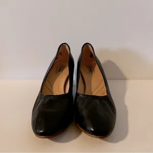 Clark’s Black‎ Leather Grace Isabella Comfort Stackable Heels thumbnail 6