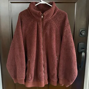 EUC Athleta Tugga Fleece Zip Front Jacket Brown Size 3X thumbnail 4