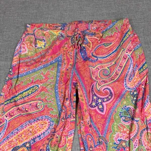 Lauren Ralph Lauren Paisley Capri Pants Womens Medium Elastic Waist thumbnail 4