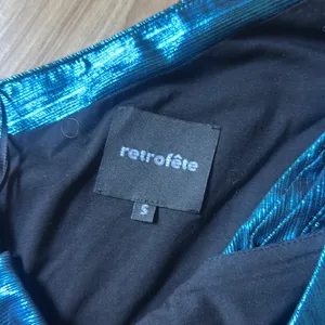 Retrofete metallic Blue One-Shoulder Dress thumbnail 4